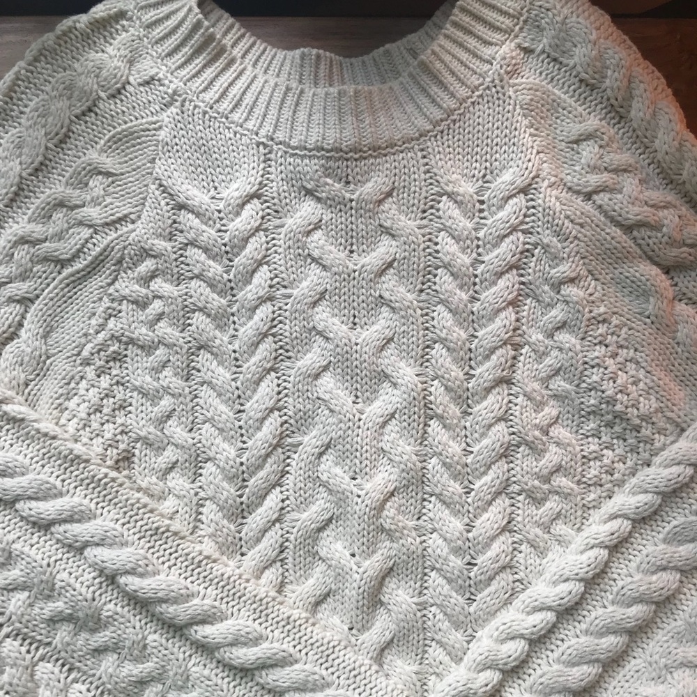 cream cable knit sweater